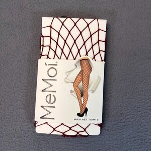 MEMOI Women's Fashion Merlot Maxi Net Tights Size S/M Sexy Holiday Stocking  NWT